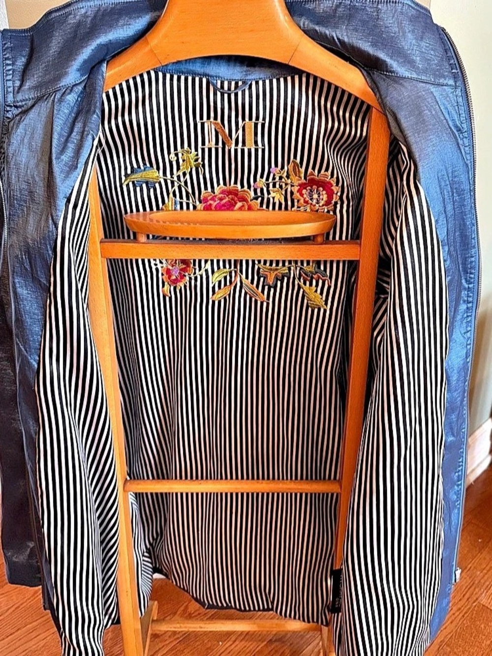 Mycra Pac One Reversible Striped Embroidered Travel Rain Coat Hooded